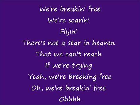 high school musical song lyrics breaking free